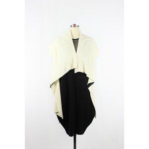 ROBERT RODRIGUEZ Cream Wool Cashmere Knit Zipper Wrap Cardigan Sweater, Size XS
